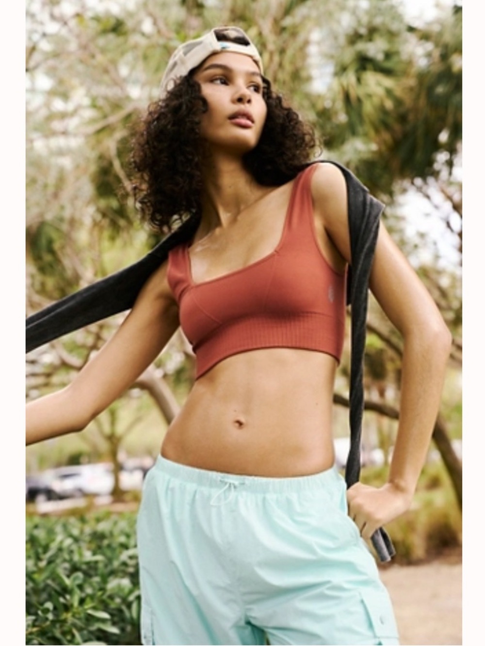 Free People Good Karma Square Neck Bra